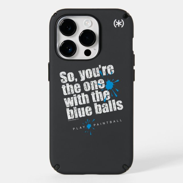 Paintball Blue Balls Speck iPhone Case (Front)