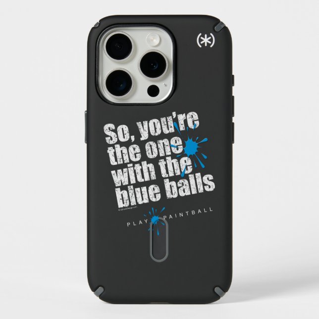 Paintball Blue Balls Speck iPhone Case (Front)