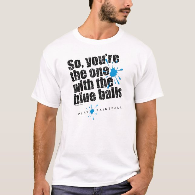 Paintball Blue Balls T-Shirt (Front)