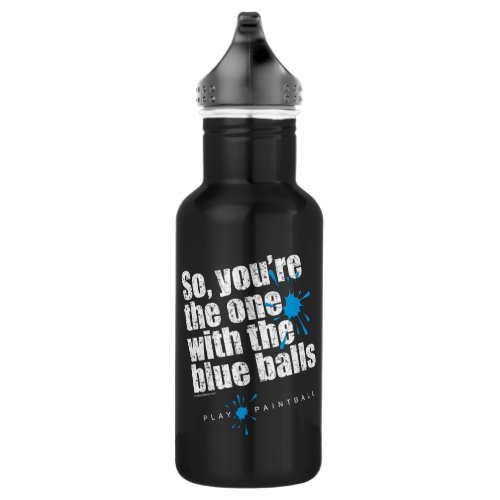 Paintball Blue Balls Water Bottle