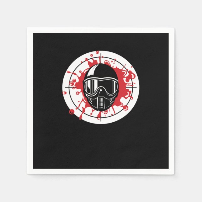Paintball Bullseye Paintball Target Player Marker  Napkins (Front)