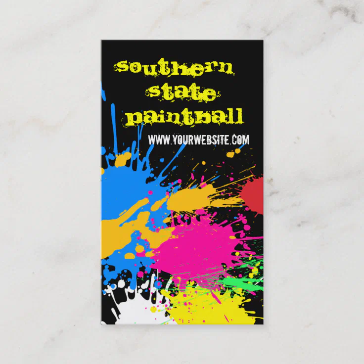 Paintball Business Card Zazzle