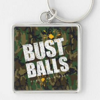 Paintball Bust Balls (camo) Keychain