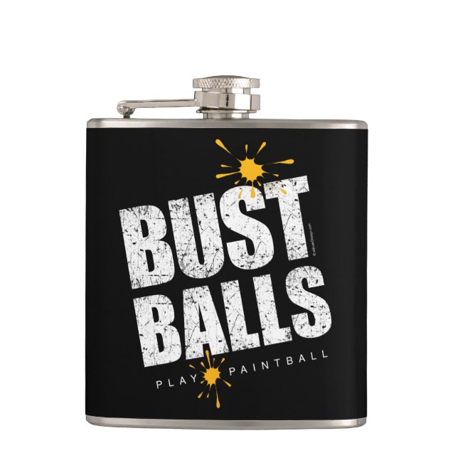 Paintball Bust Balls Flask (Front)
