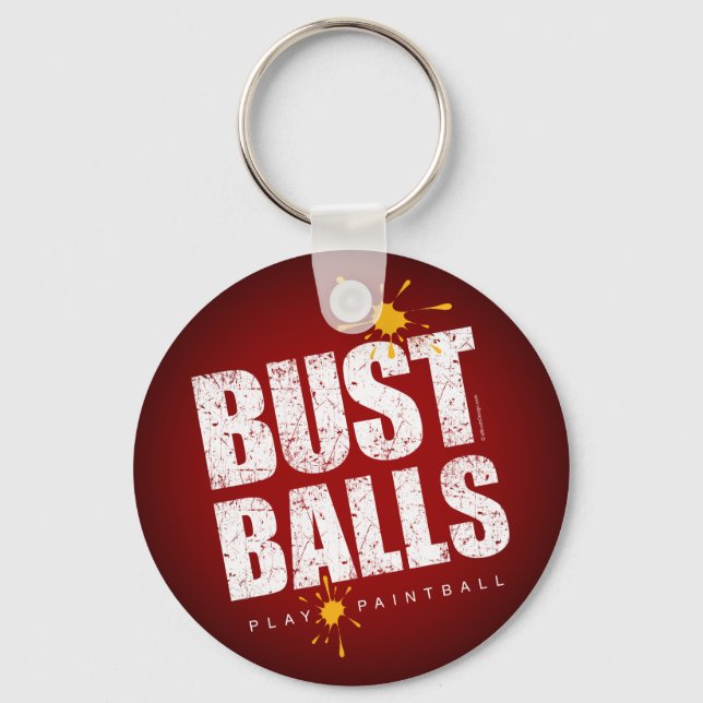 Paintball Bust Balls Keychain (Front)