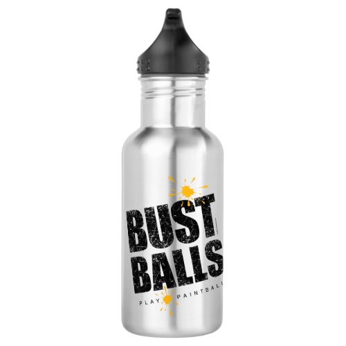 Paintball Bust Balls Water Bottle