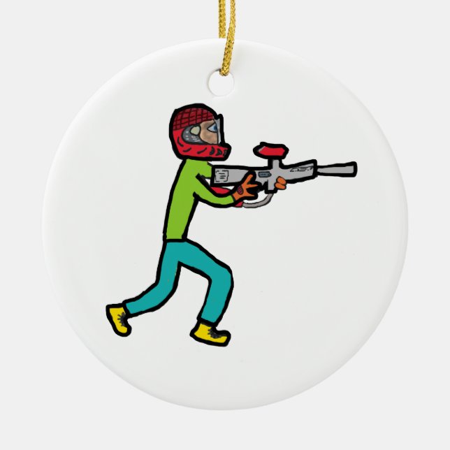 Paintball Ceramic Ornament (Front)