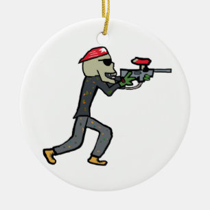 Paintball Ceramic Ornament