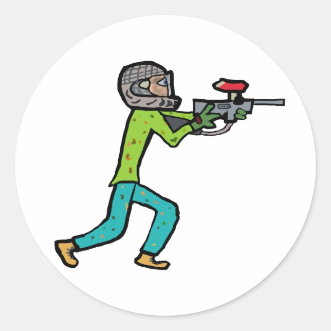 Paintball Classic Round Sticker (Front)