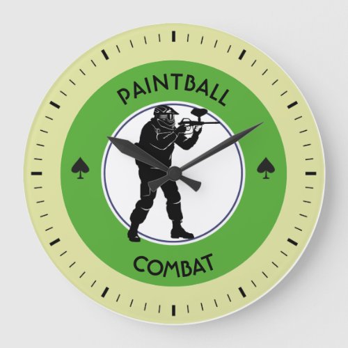 Paintball Combat Large Clock