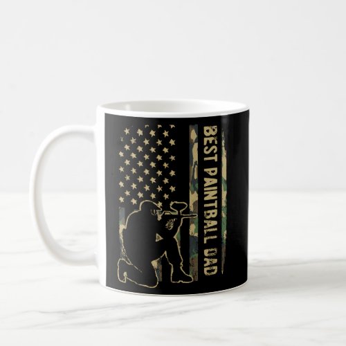 Paintball Dad Camouflage American Flag Fathers Day Coffee Mug