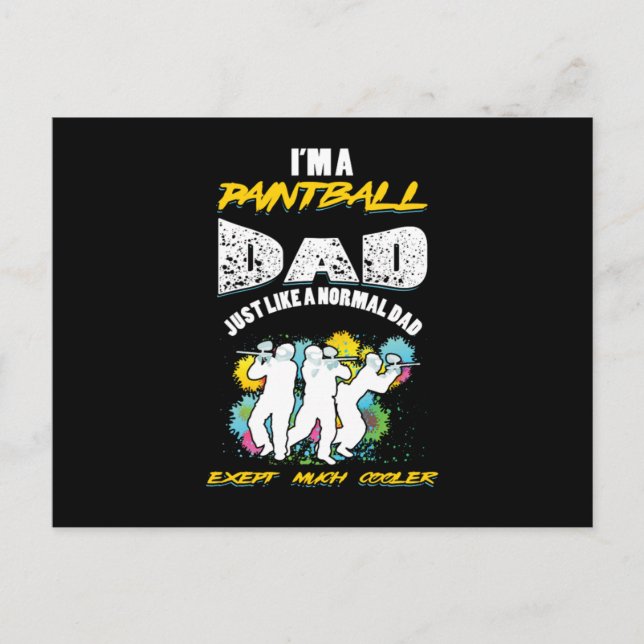 Paintball Dad Father Paintball Player Gift Postcard (Front)