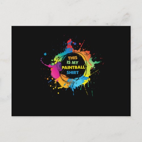 Paintball Game Color Balls Paintball Marker Gift Postcard