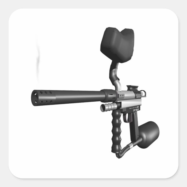 Paintball Gun 4 Square Sticker (Front)