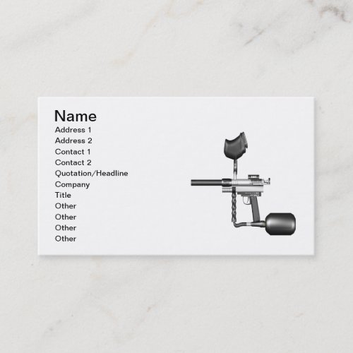 Paintball Gun Business Card