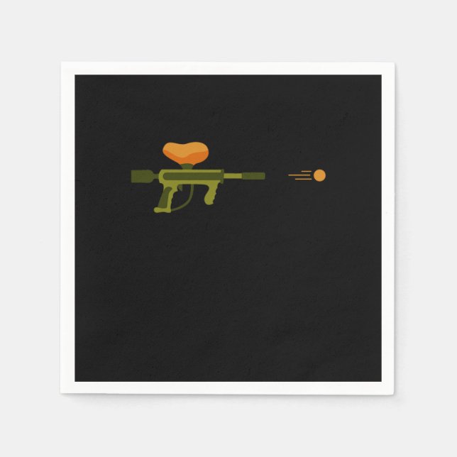 Paintball Gun Paintball Marker Paintball Player Gi Napkins (Front)