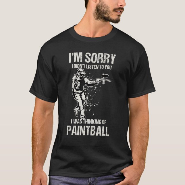 Paintball Gun Paintball Player Maker Leisure Sport T-Shirt (Front)