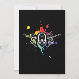 Paintball Helmet Paintball Player Marker Gift Invitation