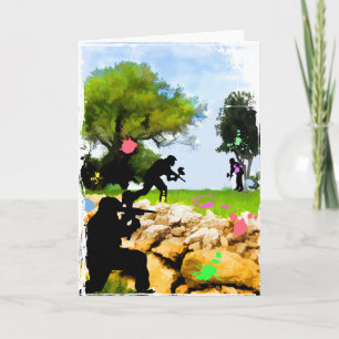 Paintball in the Spring Card