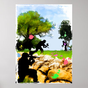 Paintball in the Spring Poster