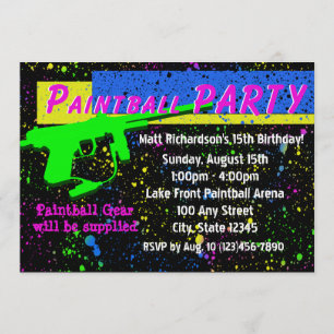 Paintball Invitation