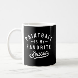 Paintball Is My Favorite Season Distressed Coffee Mug