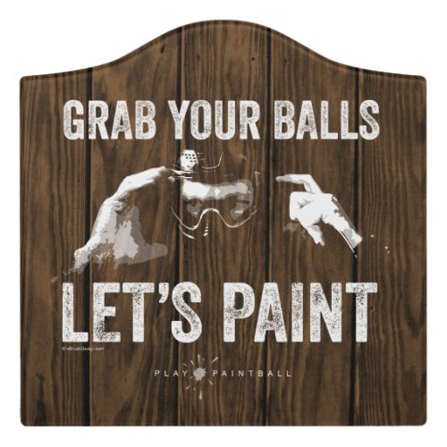 Paintball Lets Paint Door Sign