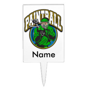 Paintball Logo Cake Topper