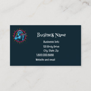 Paintball Logo Game Player Pop Art Graphic Business Card