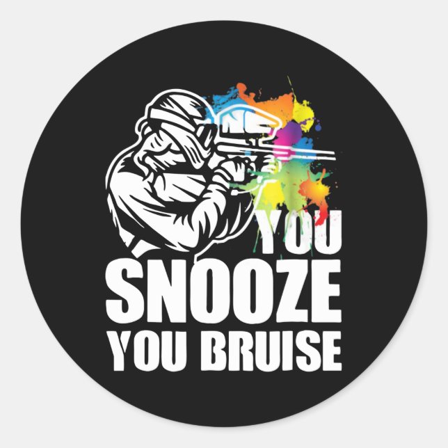 paintball military classic round sticker (Front)