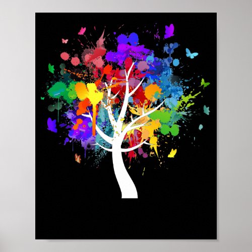 Paintball Multi_color Color Splat Art Poster