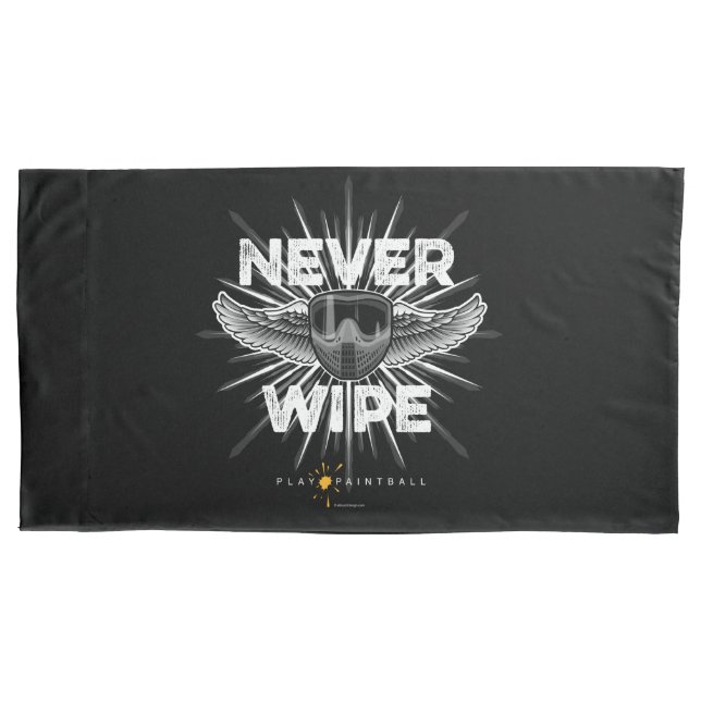 Paintball Never Wipe (dark) Pillow Case (Front)