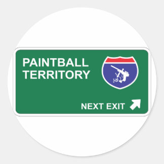 Paintball Next Exit Classic Round Sticker