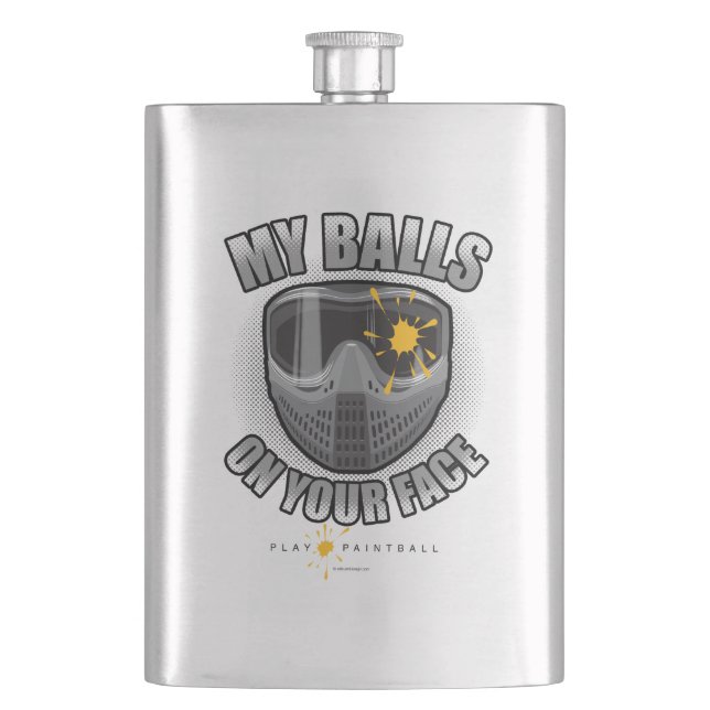 Paintball On Your Face Flask (Front)
