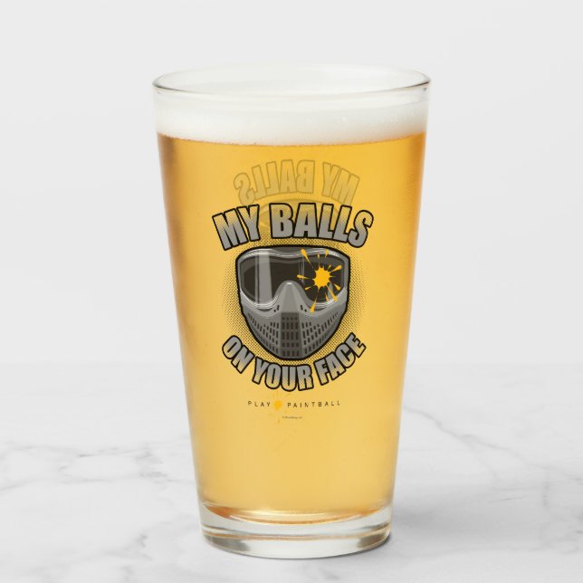 Paintball On Your Face Glass (Front Filled)