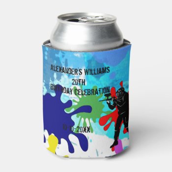 Paintball Party Can Cooler by shm_graphics at Zazzle