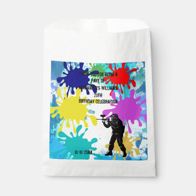 Paintball Party Favor Bag (Front)