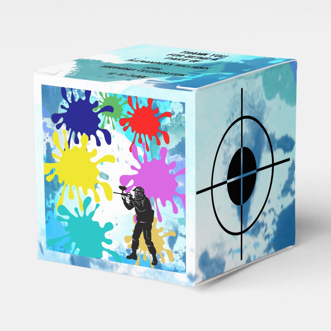 Paintball Party Favor Box Zazzle