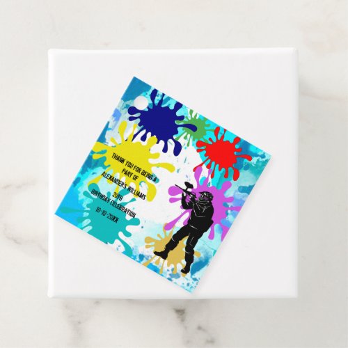 Paintball Party Favor Tags