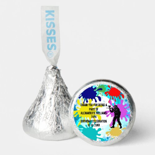 Paintball Party Hersheys Kisses