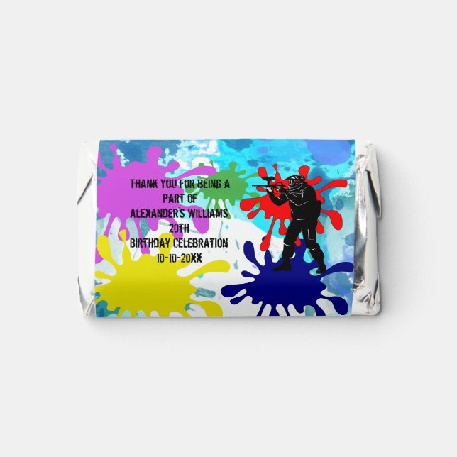 Paintball Party Hershey's Miniatures (Front)