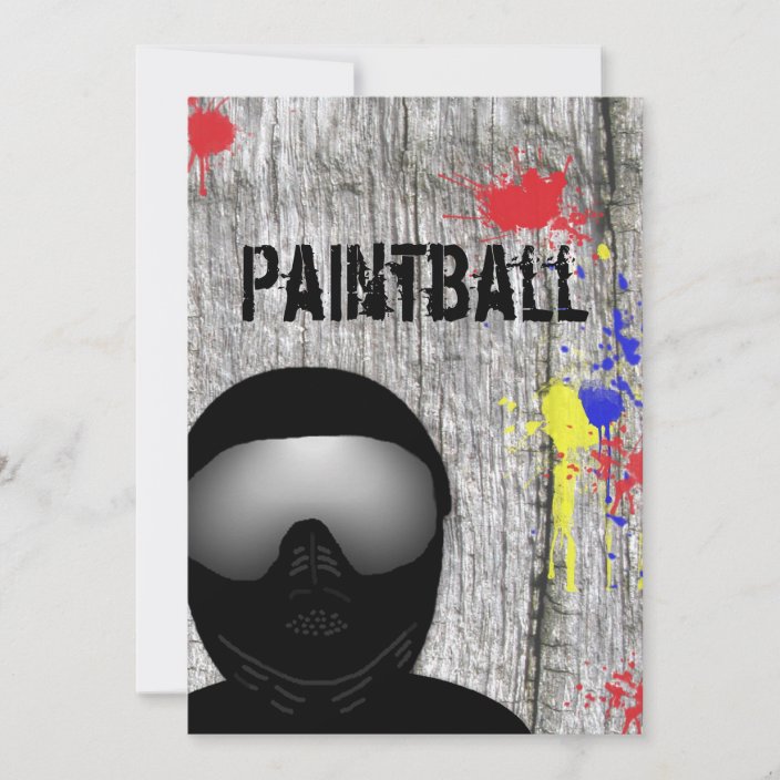 Paintball Party Invitation (Design 2)