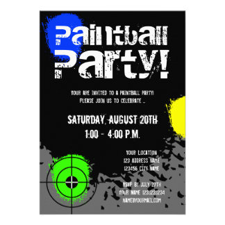 Blank Paintball Invitations 9