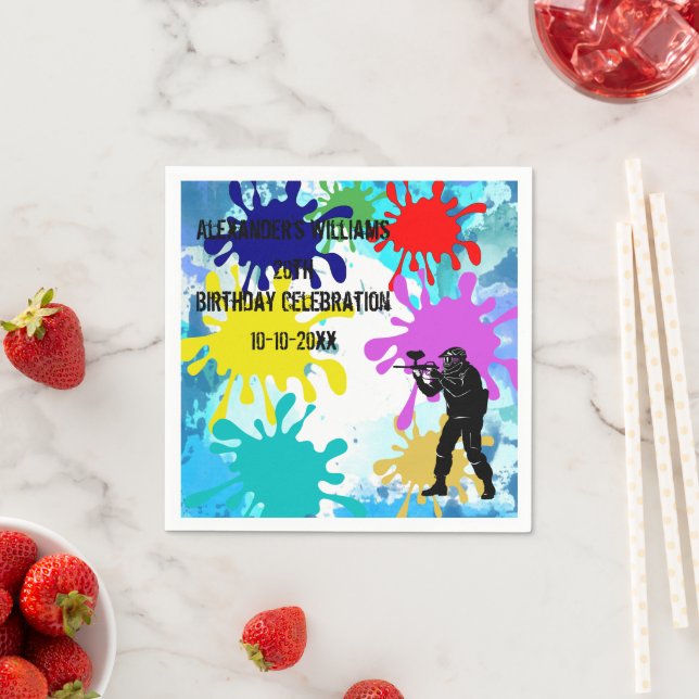 Paintball Party Napkins (Insitu)