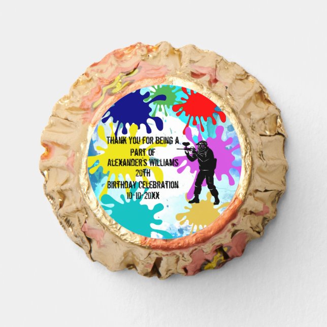 Paintball Party  Reese's Peanut Butter Cups (Front)