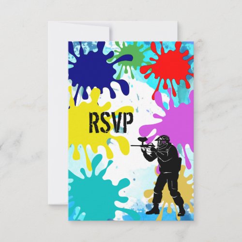 Paintball Party RSVP Card