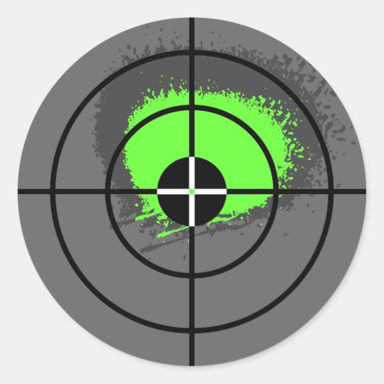 Paintball party stickers paint splatter target