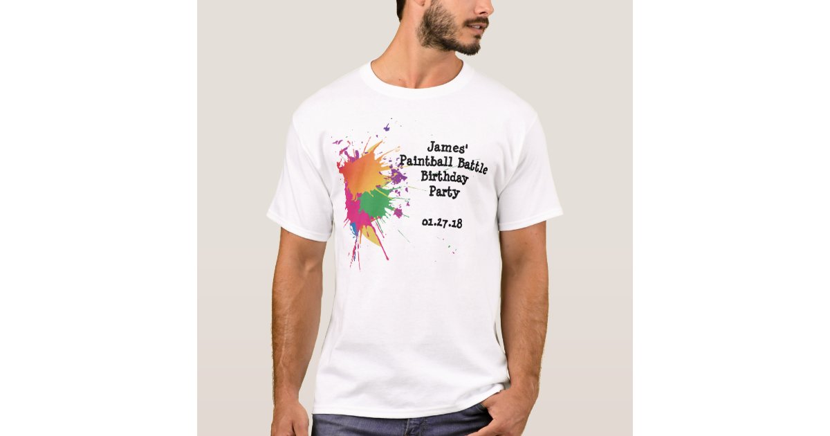 Paintball Party T-Shirt | Zazzle