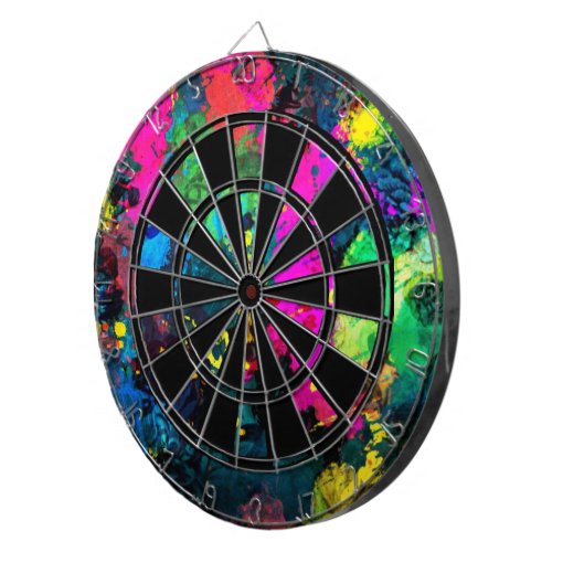 Paintball Pattern Dartboard With Darts | Zazzle