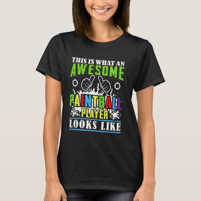 Paintball Player Tie Dye Graphic Adult & Kids Pain T-Shirt (Front)